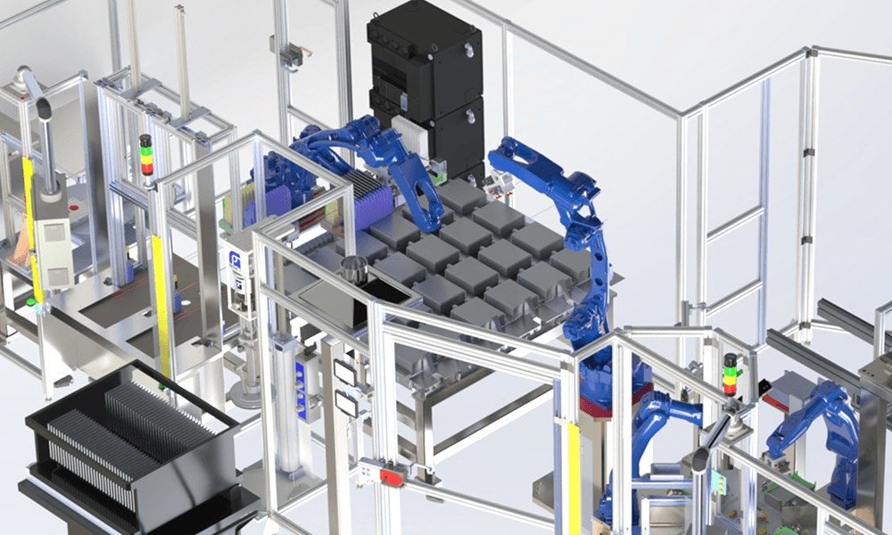 Battery assembly line CAD